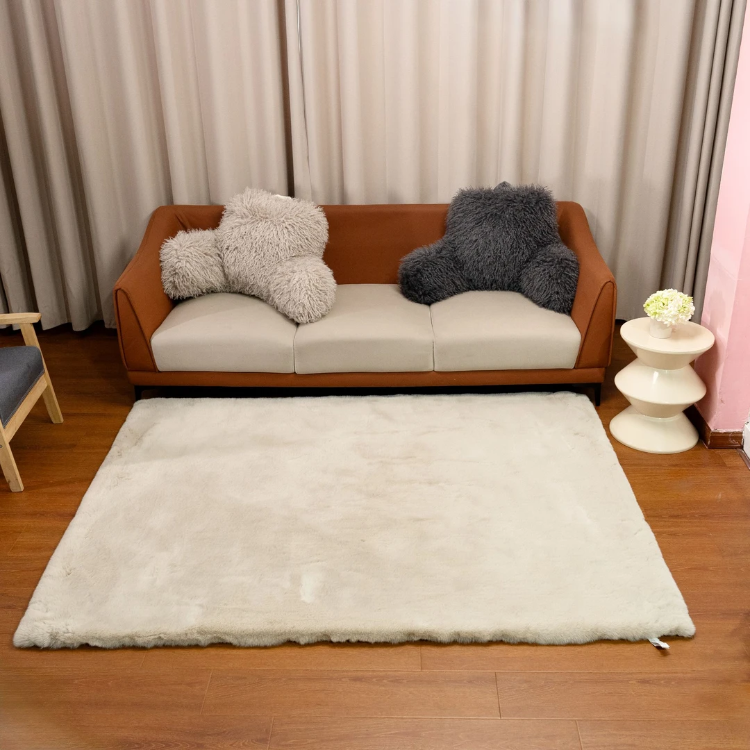 【微瑕】ins北欧卧室异形A级兔毛绒地垫毛绒地毯秋冬长条保暖毯子