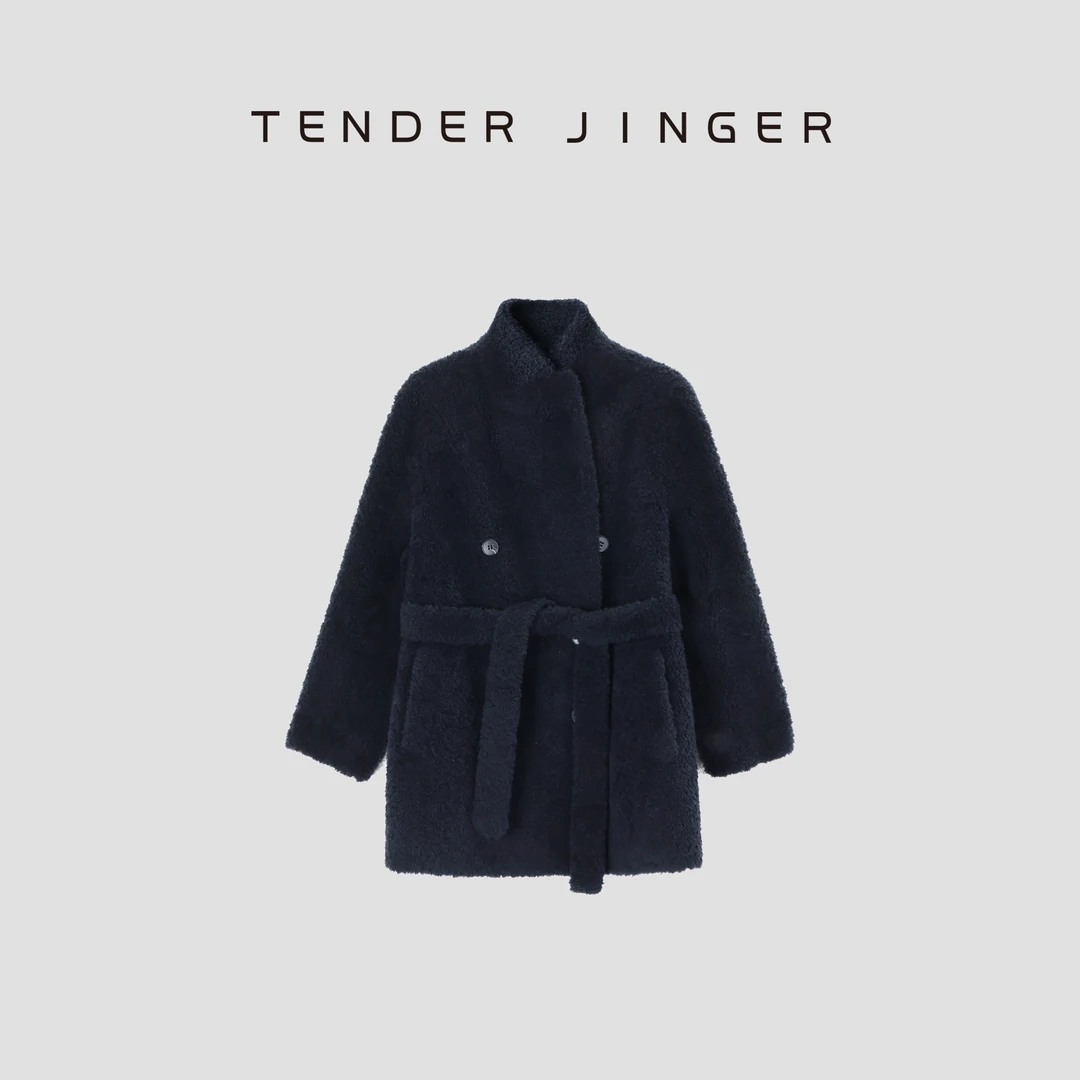 Tender Jinger【冬天不太冷】中长款立领羊毛颗粒外套T54MYY41156
