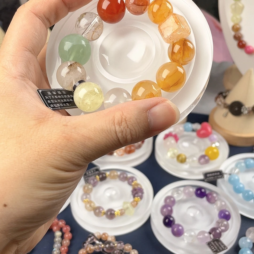 银S925镀金镶嵌手链水晶