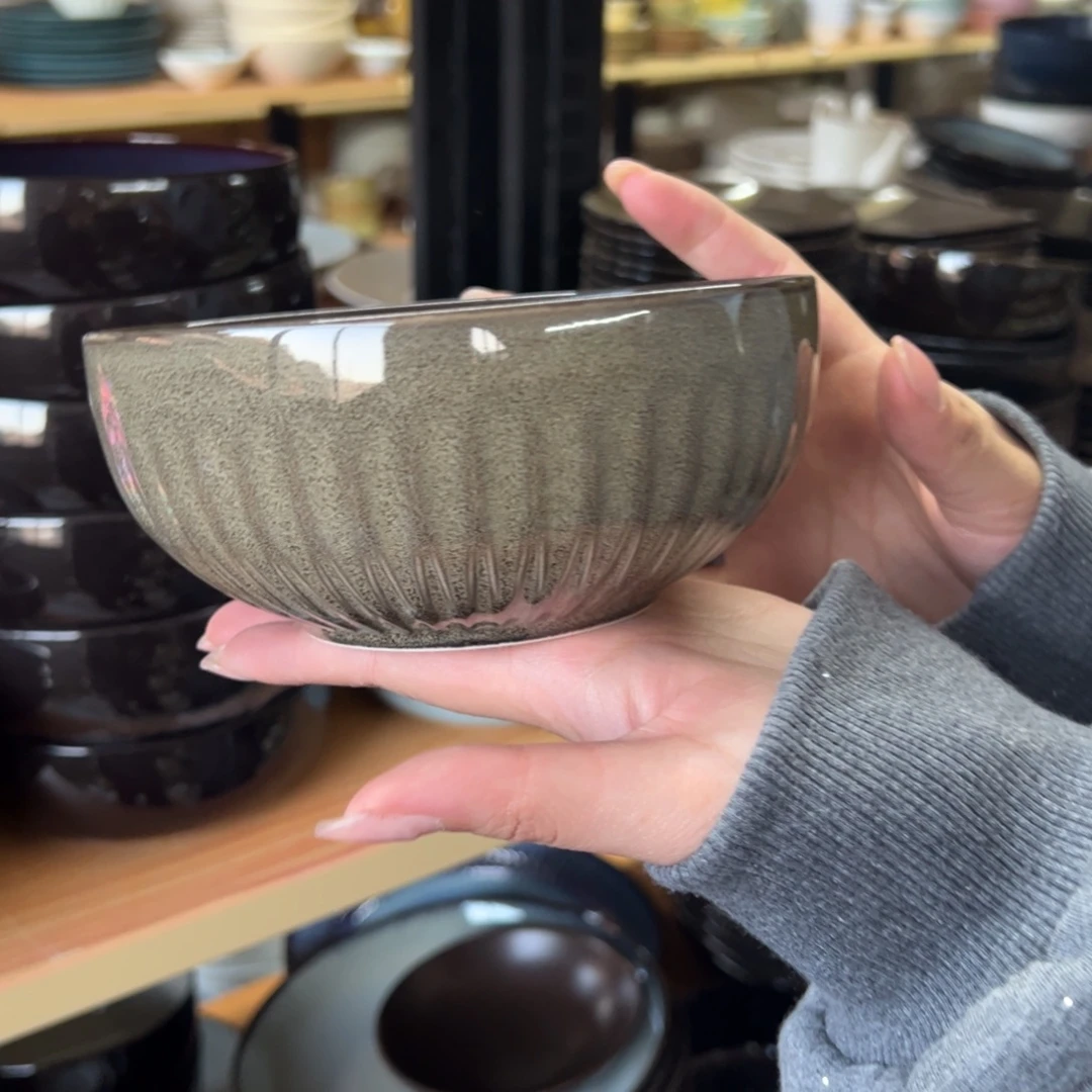 新骨瓷162瑕疵慎拍麟彩灰雏菊5.75寸碗