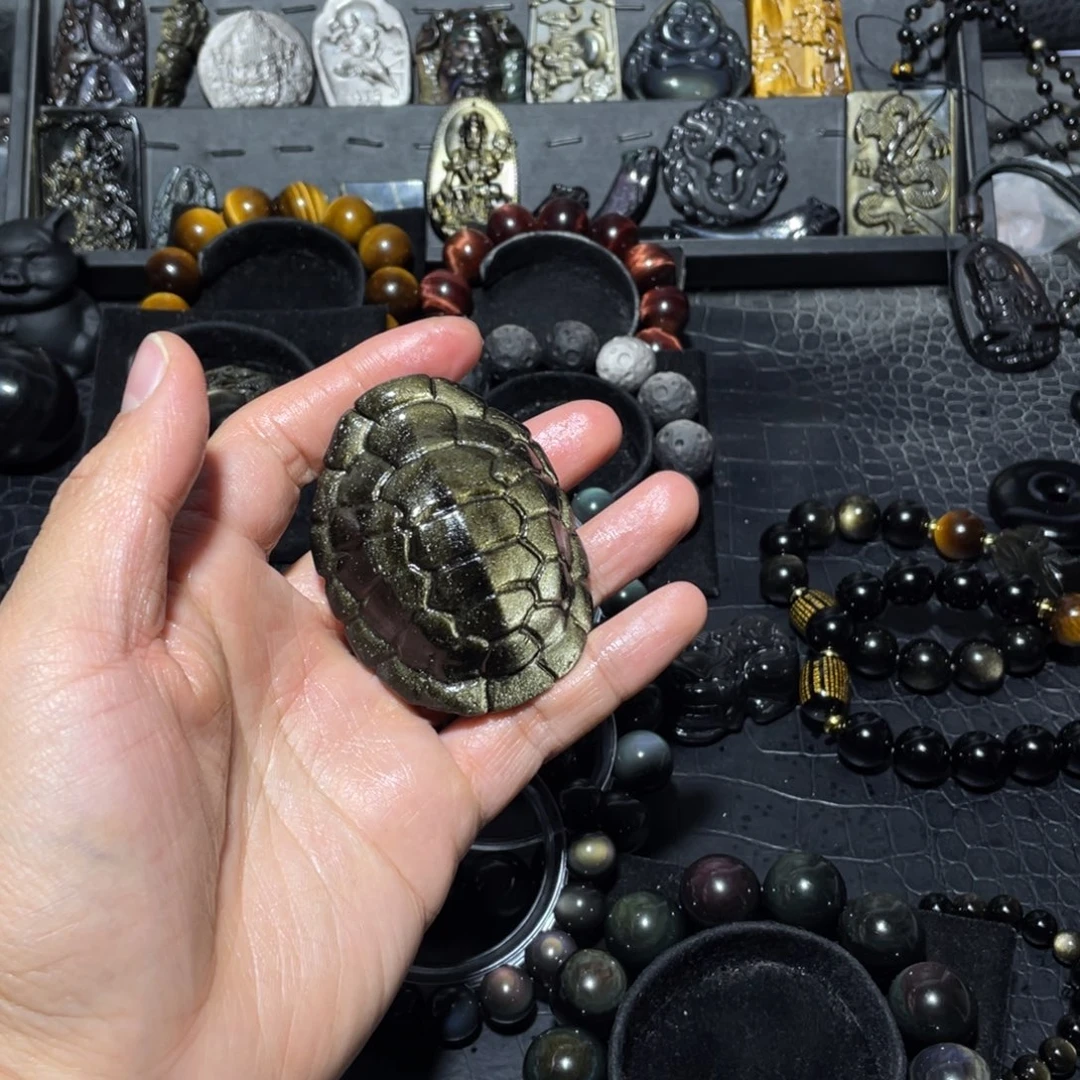 黑曜岩珠宝奇石未镶嵌一***啦