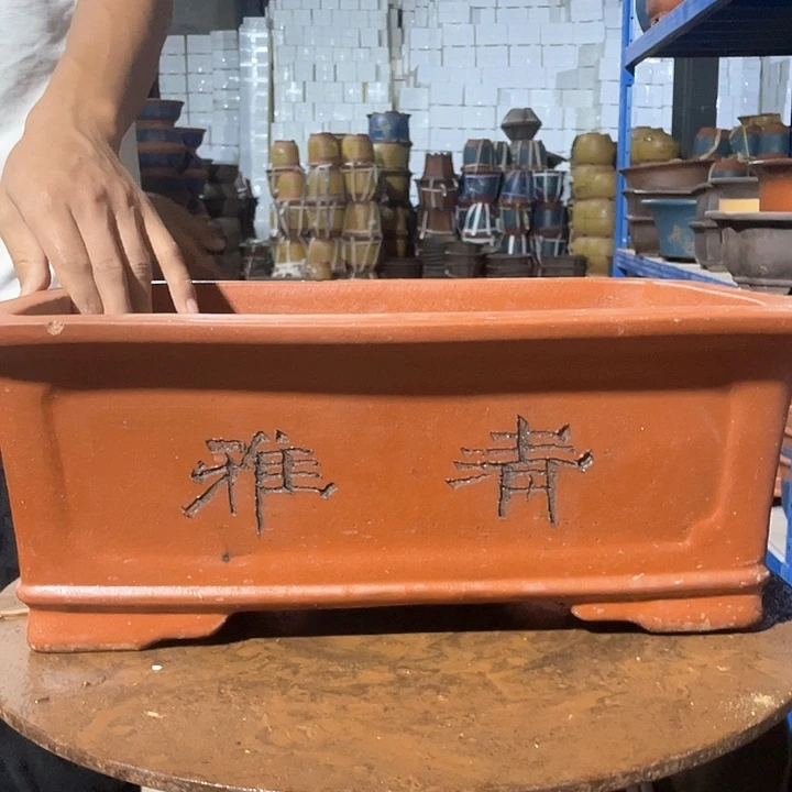 新品42红色马槽花盆