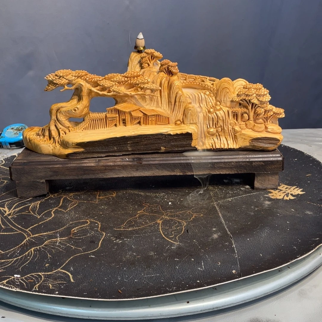 柏木（崖柏）崖柏精工意境山水