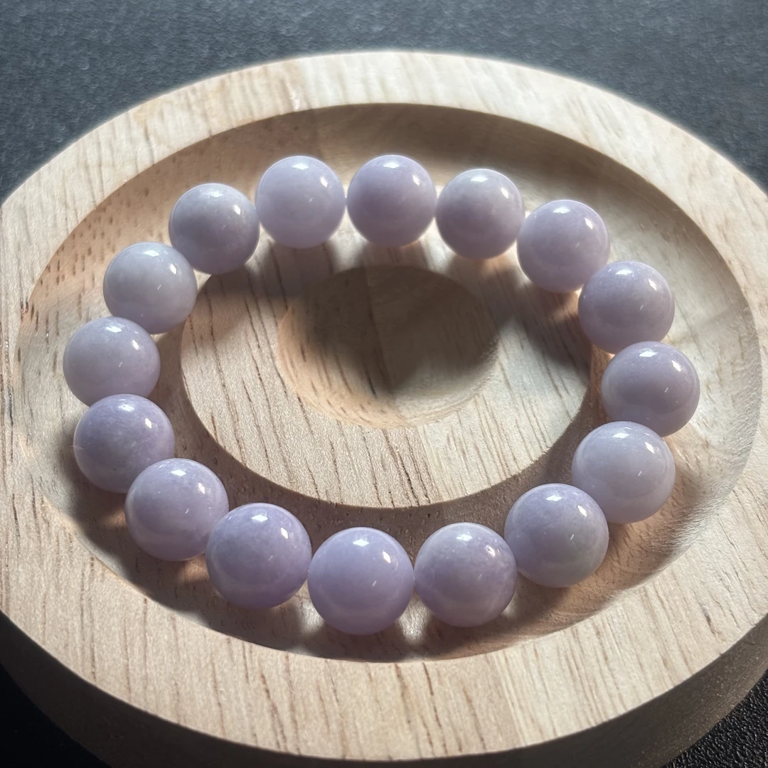 天然缅A翡翠紫罗兰珠串16颗卡10+