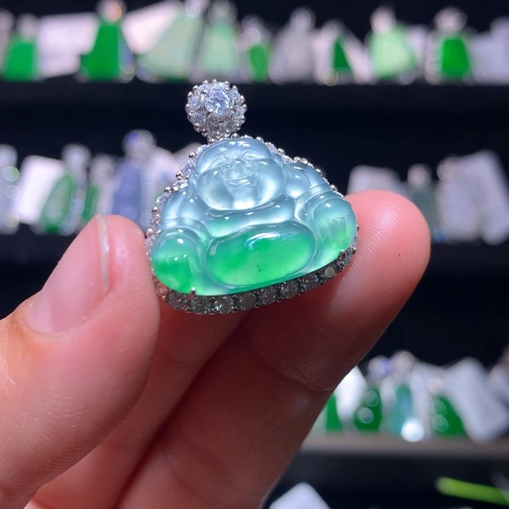 【闪购商品】颈饰银S925镶嵌翡翠天然翡翠