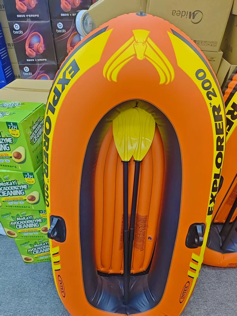 可折叠充气皮划艇适合钓鱼冲浪漂流的水上小船——qq