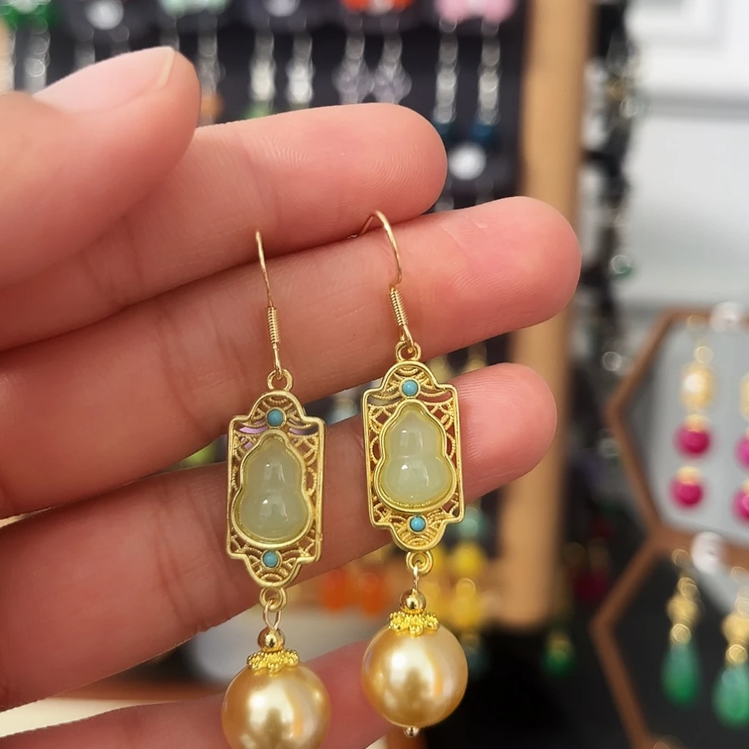 锆石纯铜925银耳饰