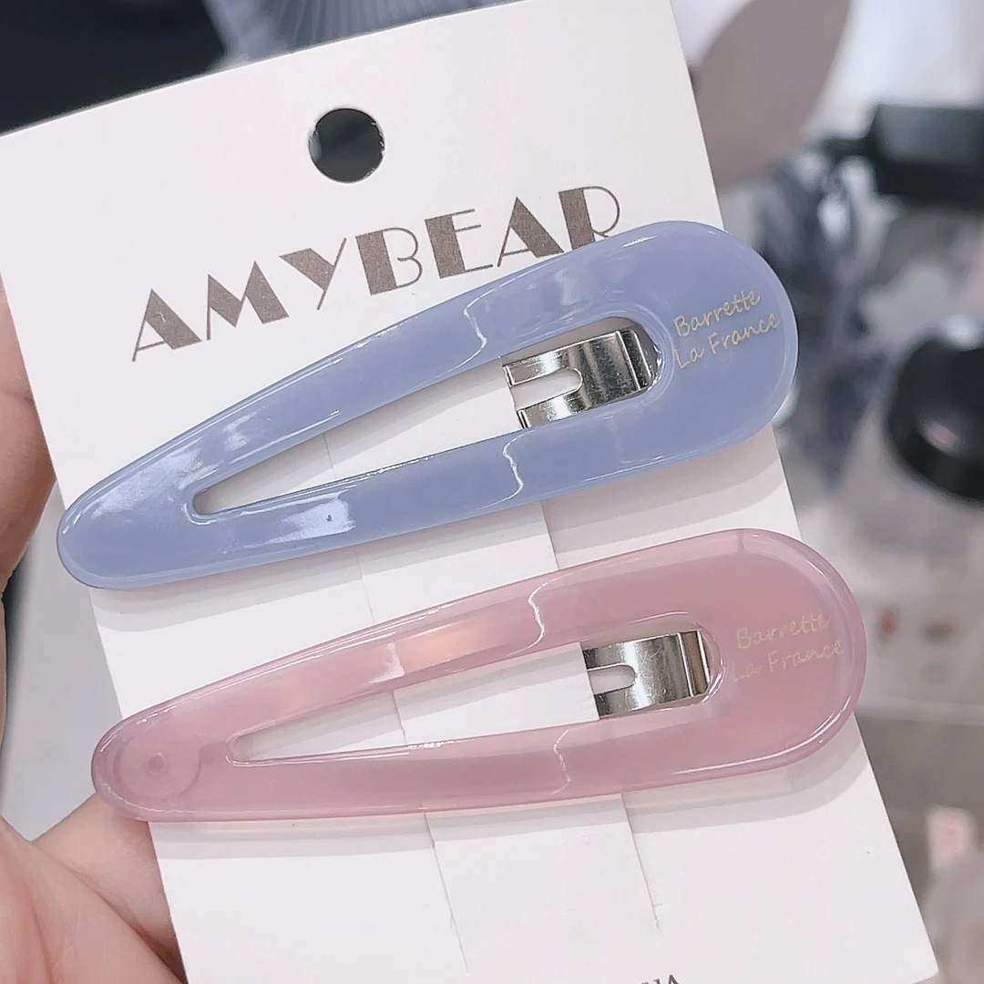 E590蓝色粉色一组水滴掰掰夹