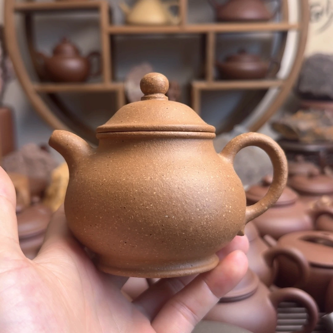 茶壶紫砂高潘220cc台西梨皮老段