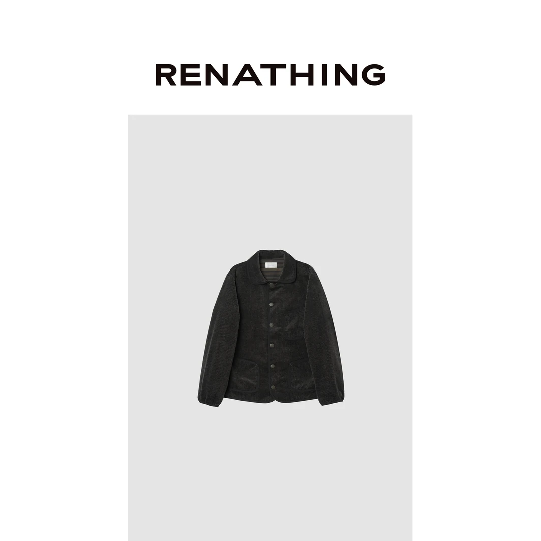 【RENATHING】灯芯绒包边外套