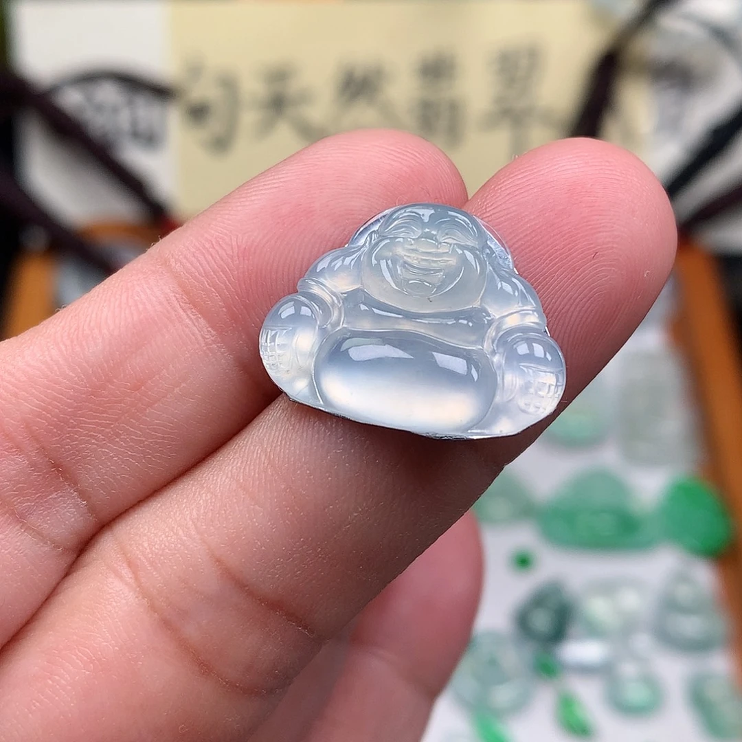 翡翠裸石缅甸天然A货翡翠冰种佛公