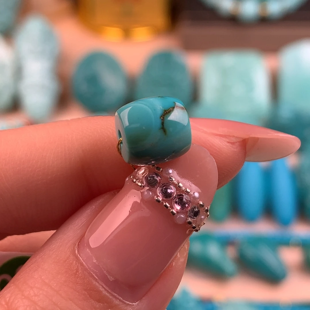 绿松石未镶嵌直切8.8