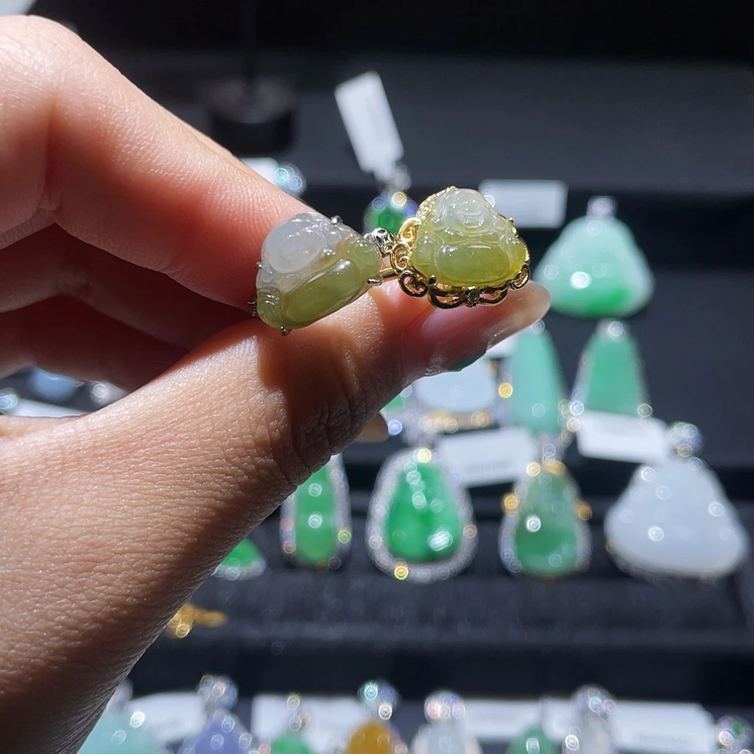 翡翠银S925镶嵌颈饰