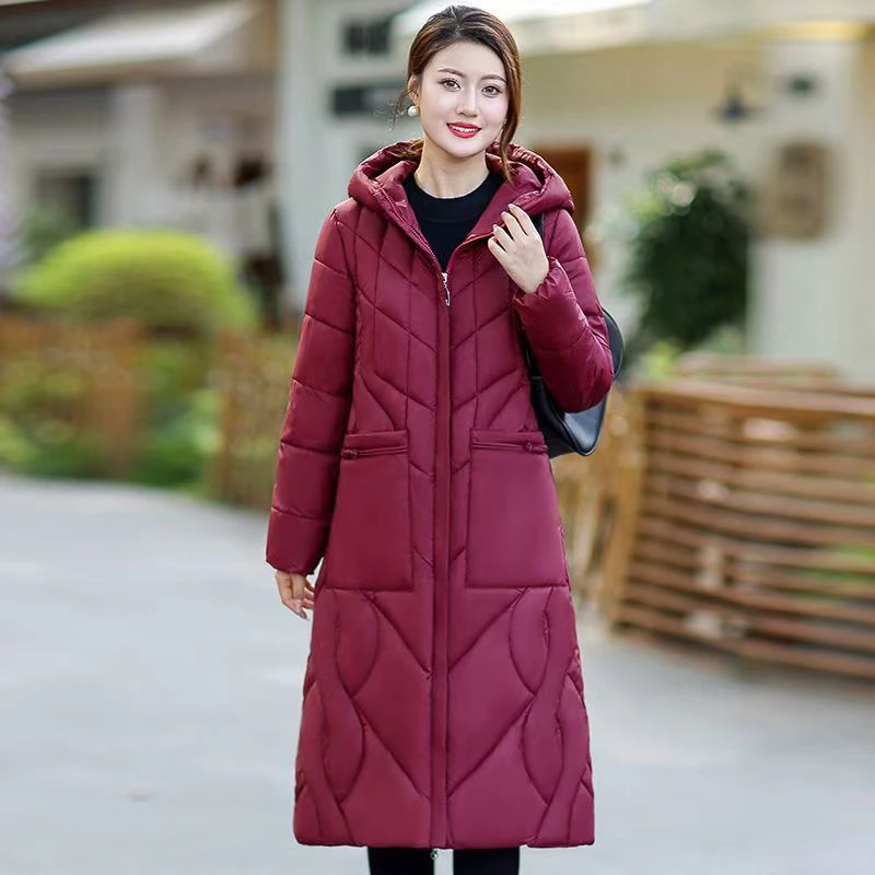 25年新款民族风盘口大码遮肚子妈妈装整张棉云朵蓄热棉服