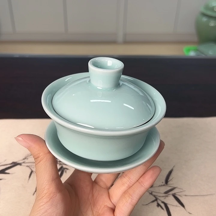 龙泉云间青瓷小米茶器