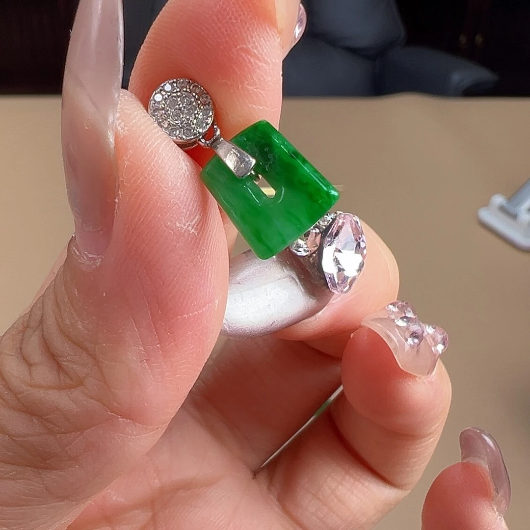 翡翠银S925镶嵌颈饰吊坠10