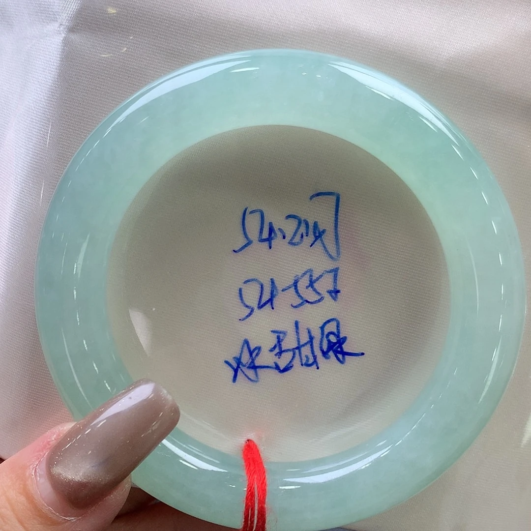 翡翠未镶嵌手镯54.2圆条
