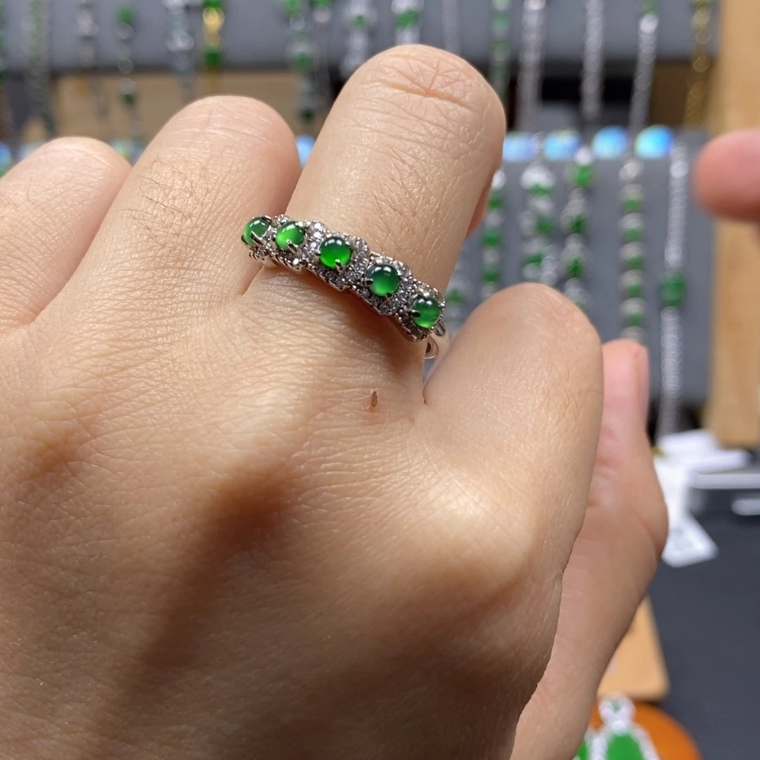 颈饰银S925镶嵌翡翠308号