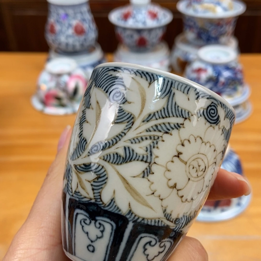 手绘现代茶具非古董