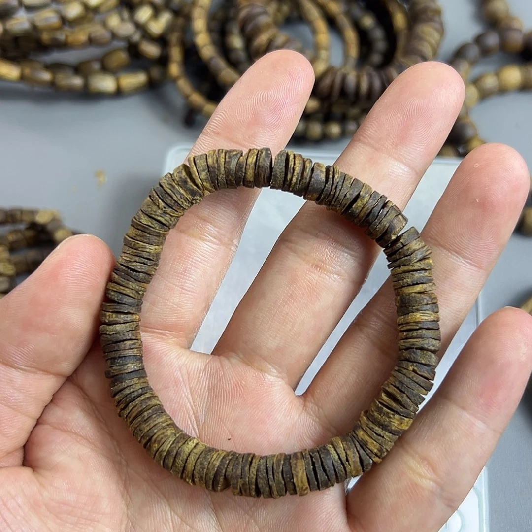 沉香枕沉香奇楠沉香随型药片珠单圈0.8规格