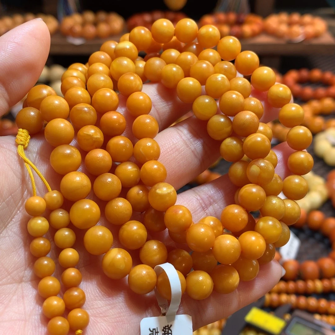 蜜蜡未镶嵌手链蜜蜡手链