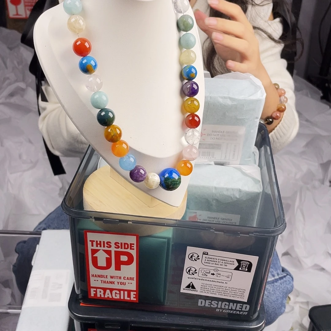 银S925镀金镶嵌水晶手串