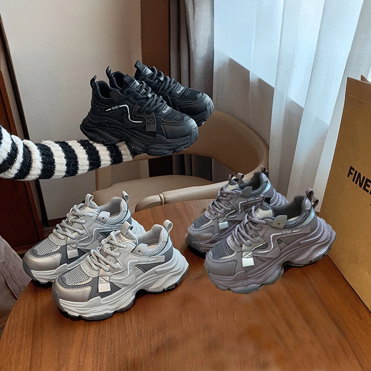 “断码现货”【单网】老爹鞋女厚底松糕2025年春季新款百搭小个子增高