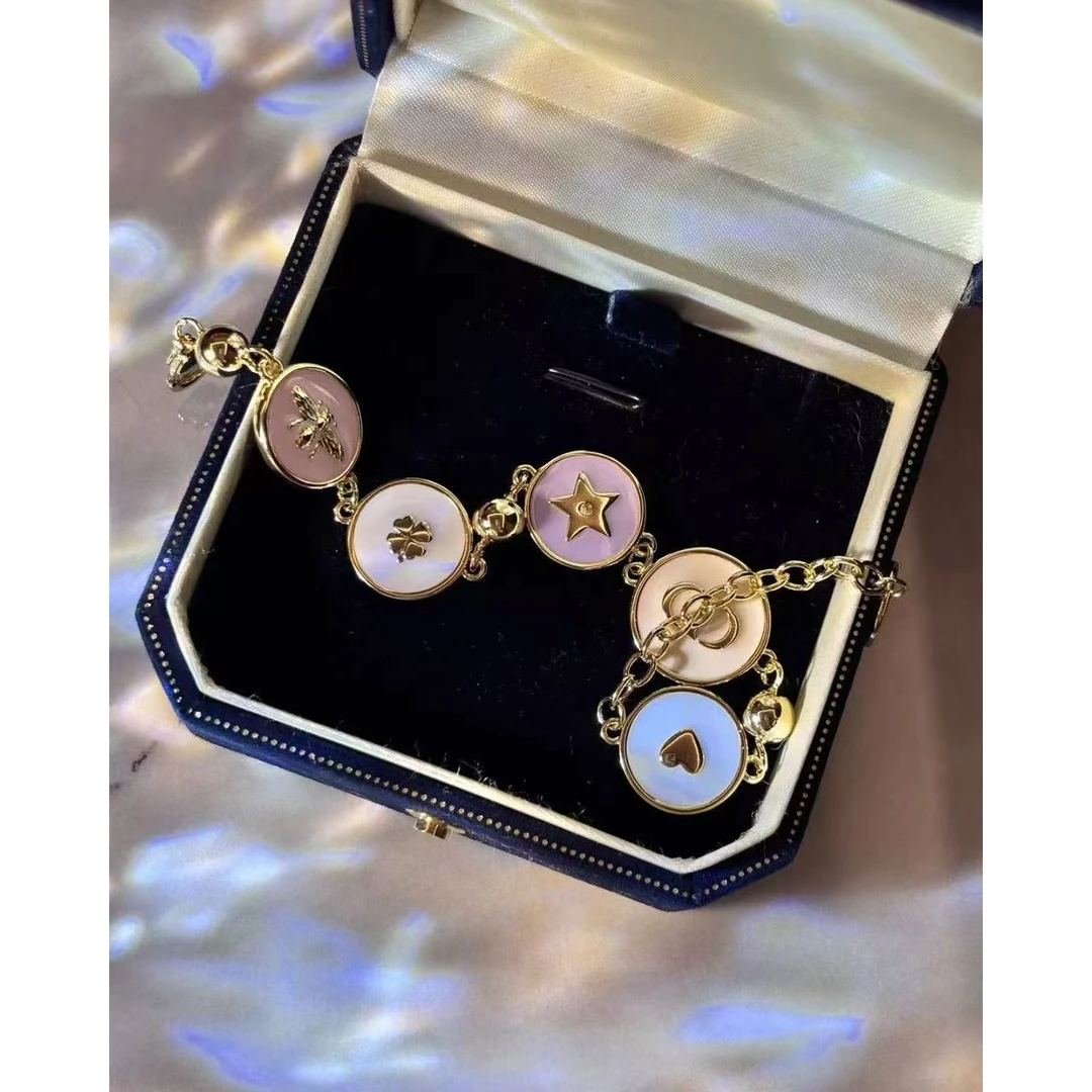 铜合金珐琅手链 B0983 时尚气质渐变色手链