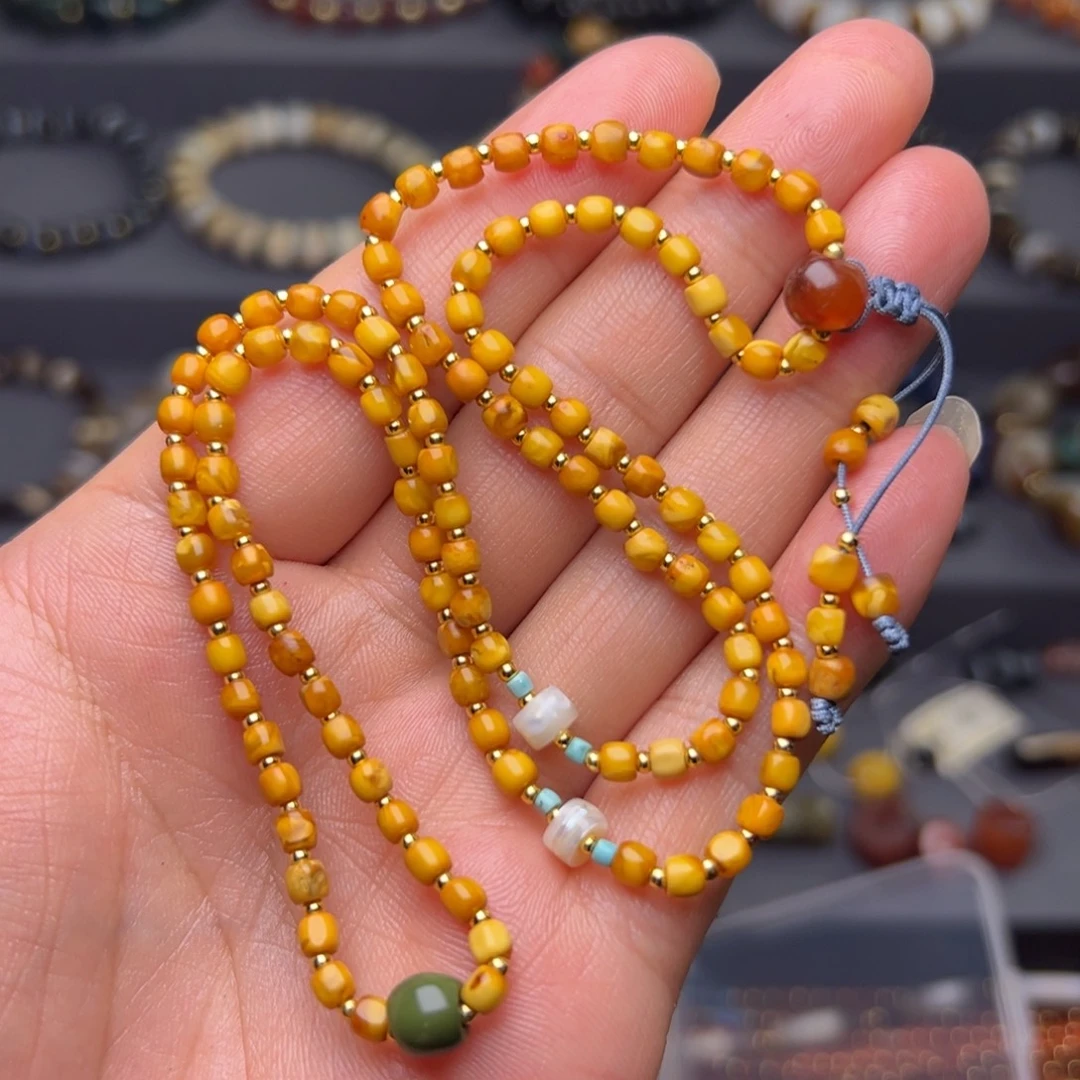 琥珀未镶嵌裸石蜜蜡108