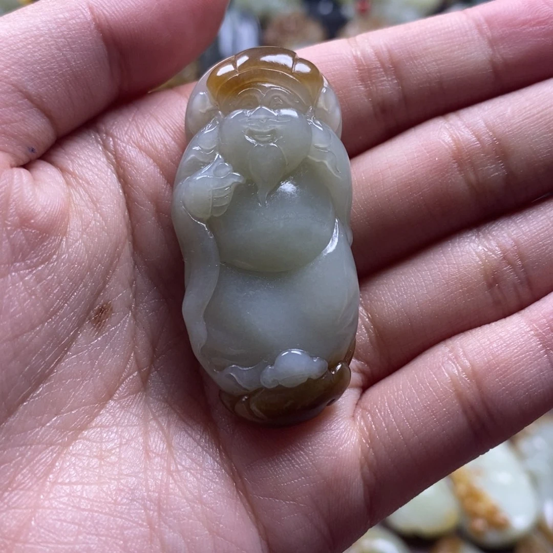 吊坠(不含链)未镶嵌和田玉（糖玉）