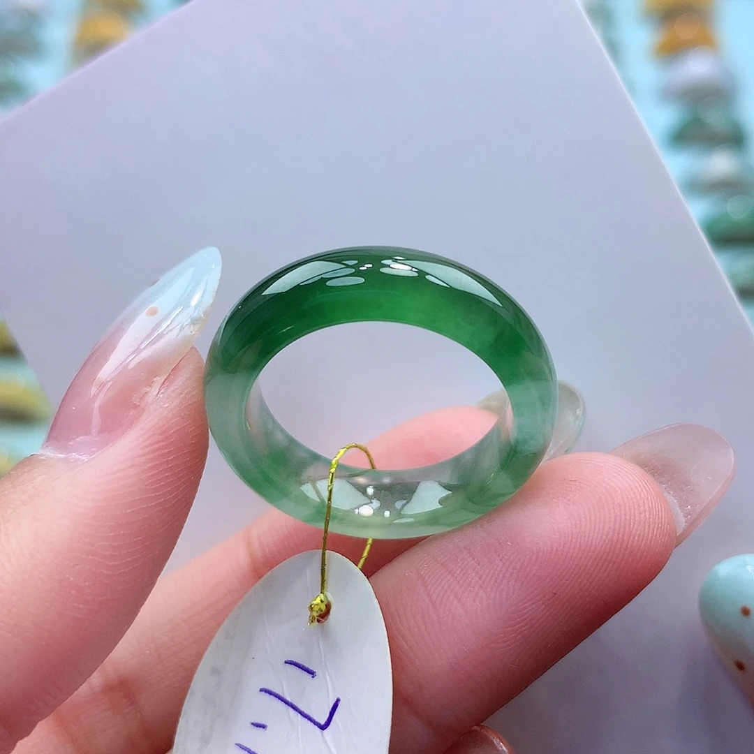 未镶嵌戒指翡翠1718圈