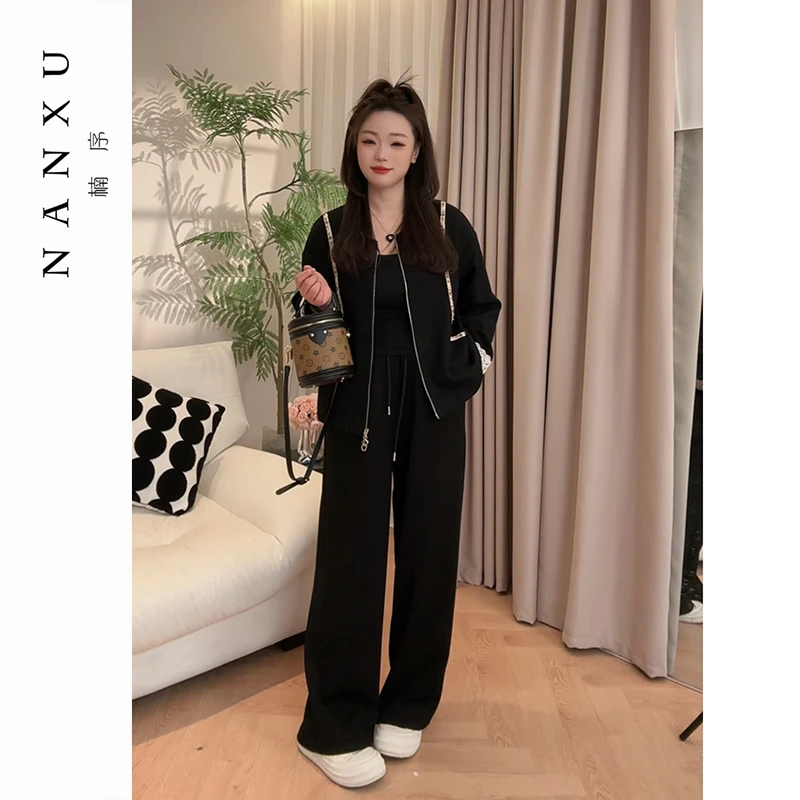 楠序微胖女装 洋气衣服女大码显瘦出游服装气质套装女秋款NX13171