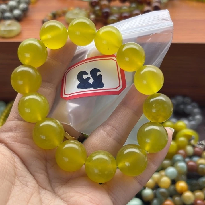 广***龙未镶嵌蛇纹石玉手链