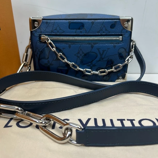 99新 LouisVuitton/路易威登 soft trunk蓝色水滴小盒子1705