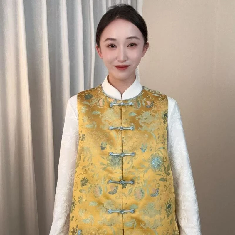 【太阳花】】2024新中式国风织金宋锦马甲MJM-160
