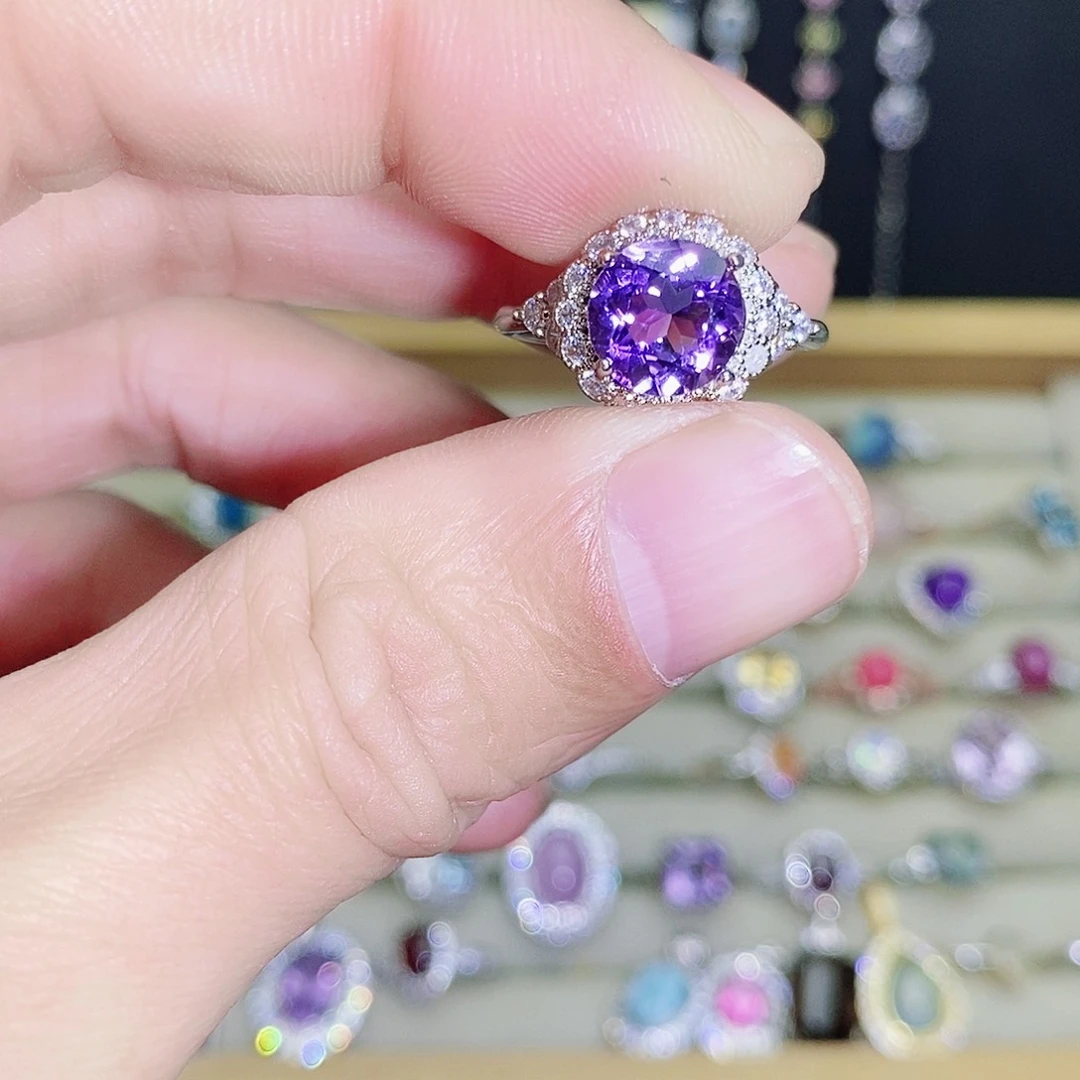 未镶嵌戒指紫晶559