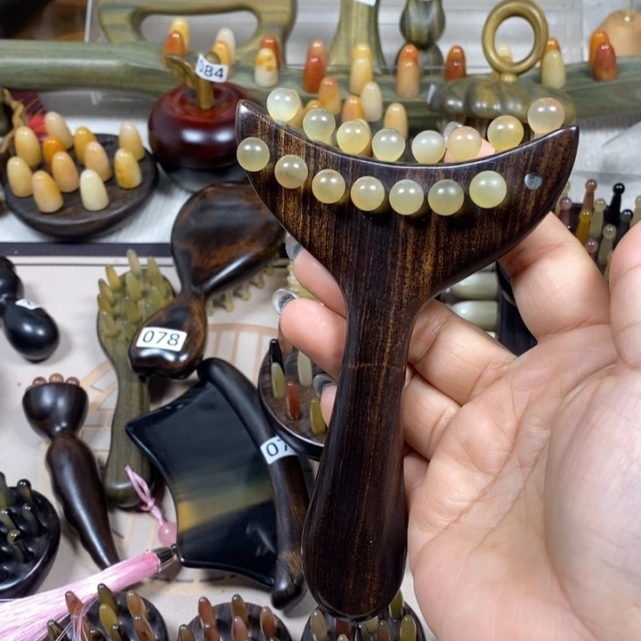 紫光檀美人推按摩梳