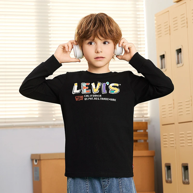 【官方旗舰】LEVI'S李维斯秋季新款内搭长袖童装T恤LVB-LS-P802