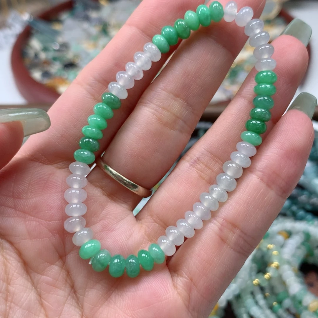 散珠翡翠鼓珠手串