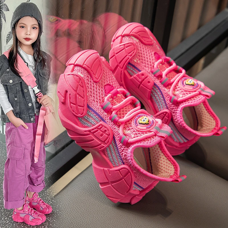 秋季儿童运动鞋2025新款小黄鸭男女童2-7岁宝宝防滑软底透气童鞋