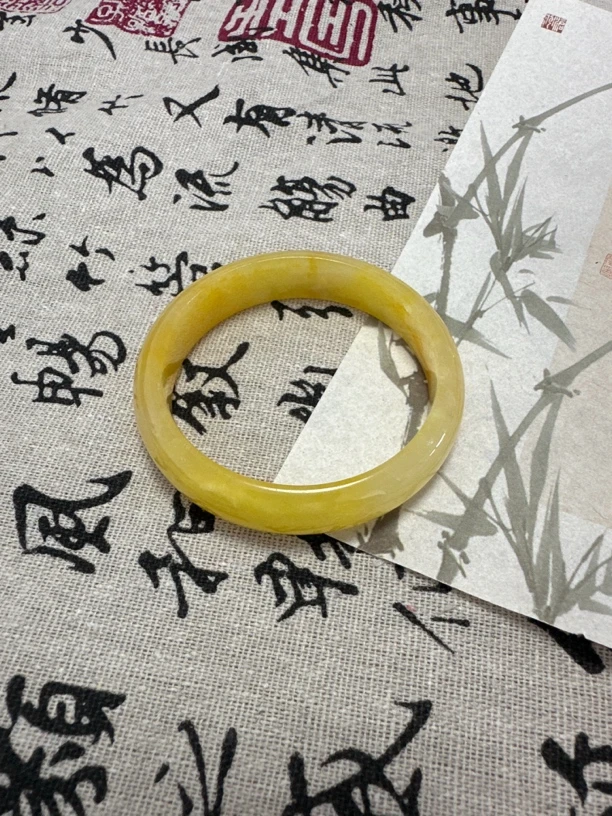 W1464 五七加冰糖雪梨缅甸翡翠手镯