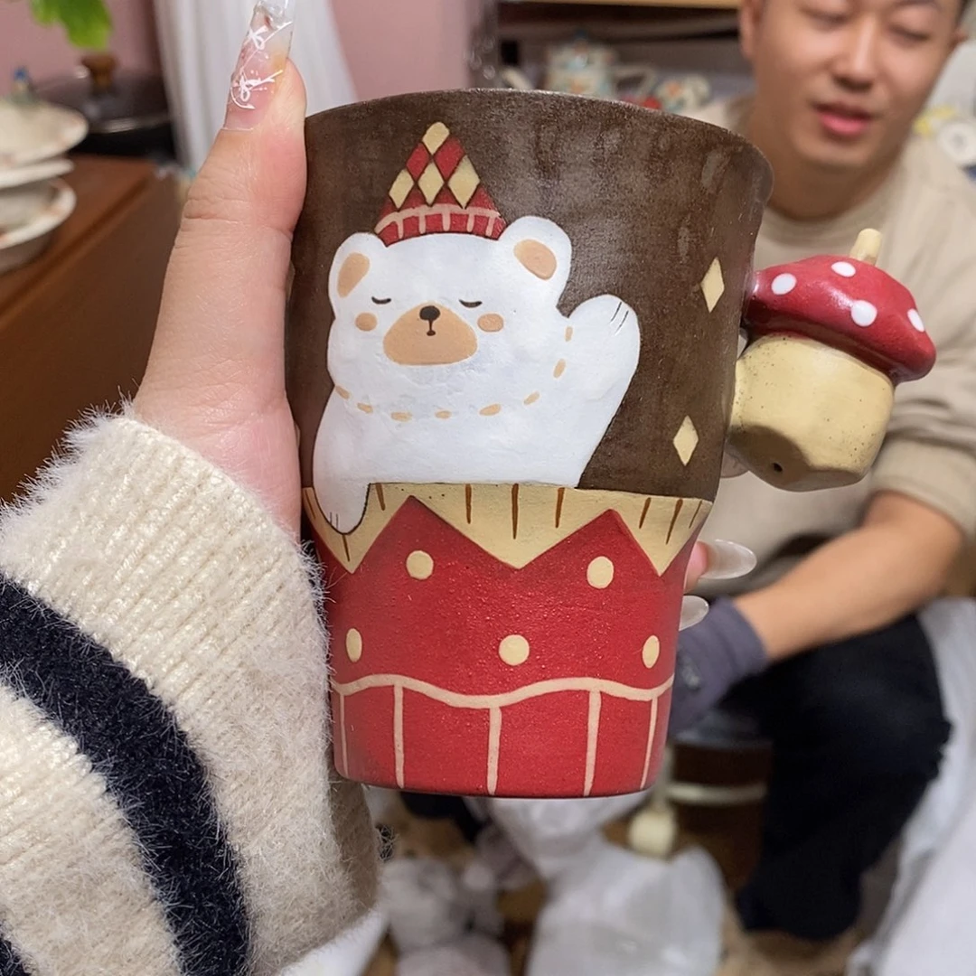 陶瓷景德镇原创餐具可爱熊榛果