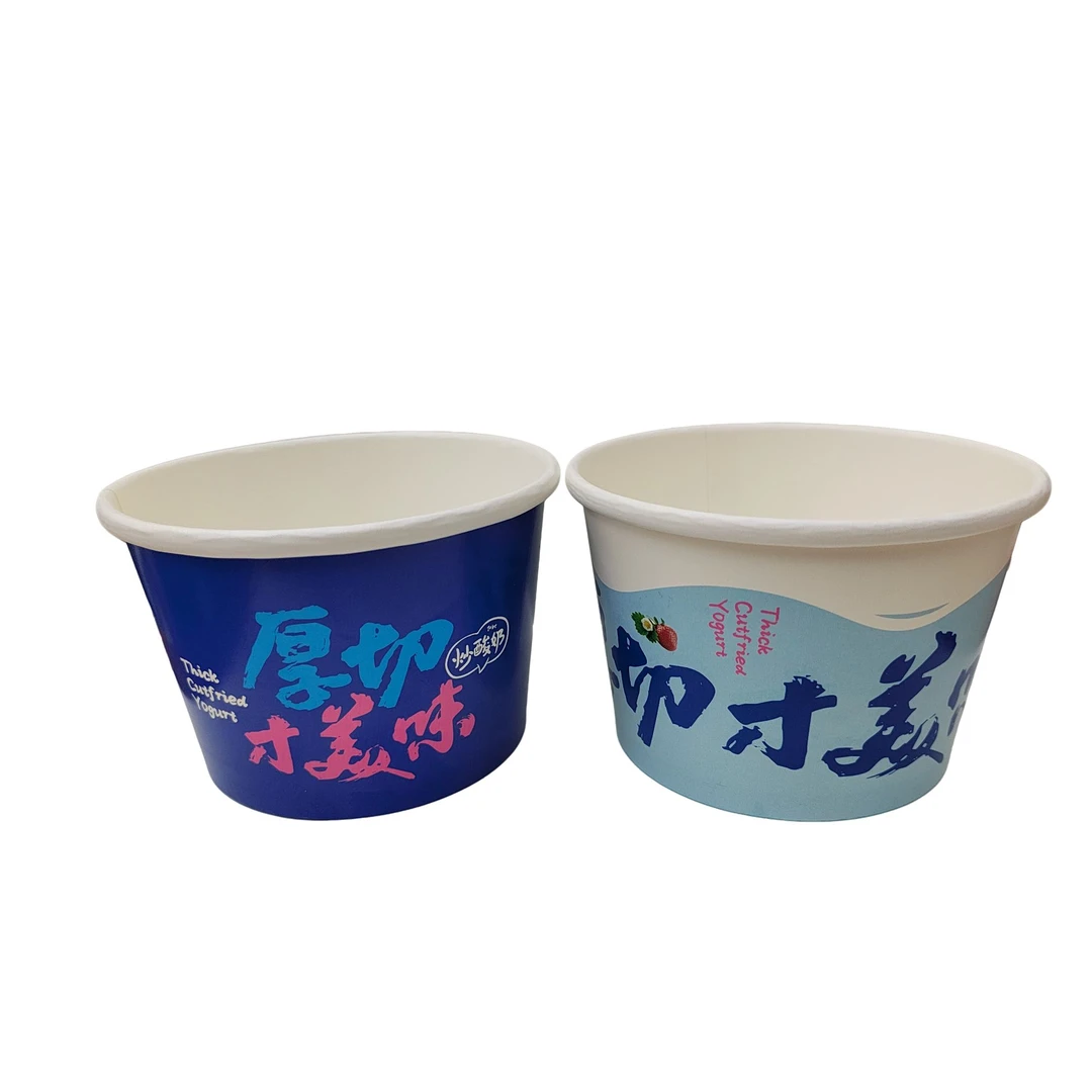 加厚一次性外卖打包炒酸奶绵绵冰冰粉冰粥碗带盖商用两种图案随机