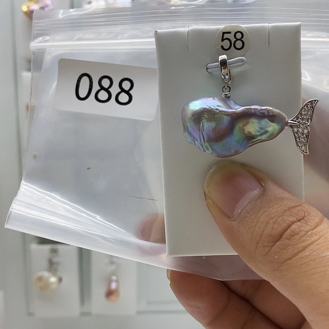 淡水珍珠合金巴洛克珍珠001