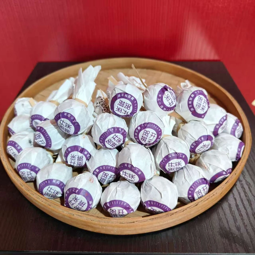 【贺开挑采龙珠】2022年8g*18颗 勐海古树头春普洱茶生茶