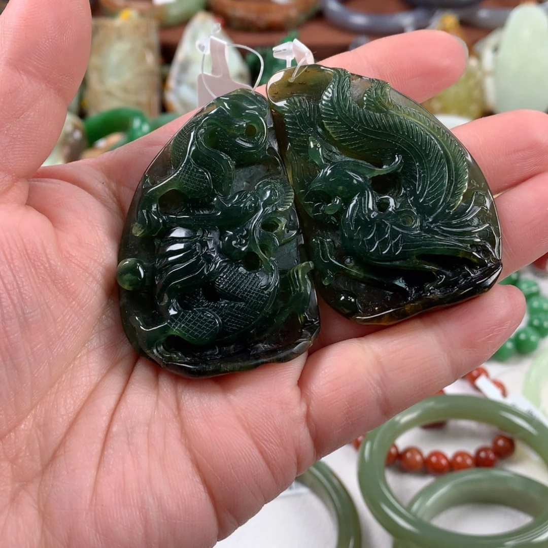 岫玉颈饰未镶嵌吊坠