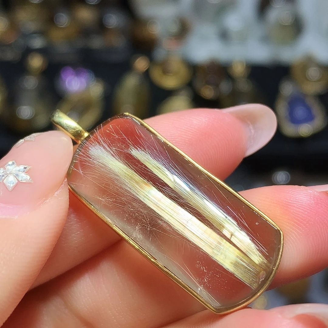 水晶珠宝半成品银S925镀金镶嵌