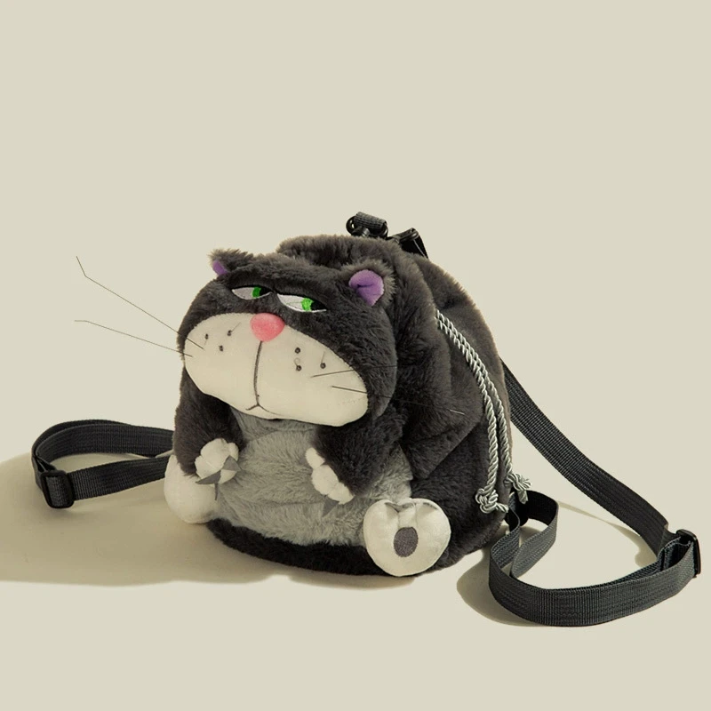 生日礼物送女生路西法可爱毛绒公仔包2025新款卡通玩偶斜挎双肩包