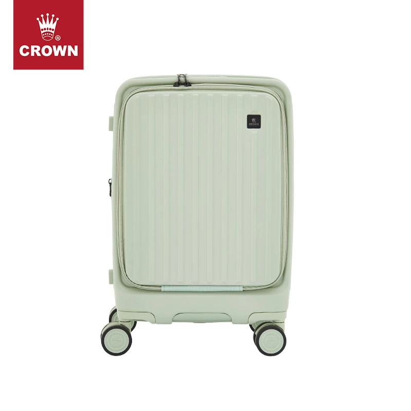 CROWN/皇冠前开盖行李箱可扩容15%拉杆箱环保旅行箱可登机箱5020
