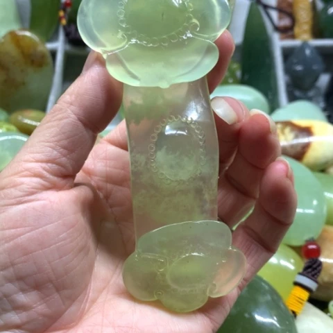 蛇纹石玉未镶嵌手把件